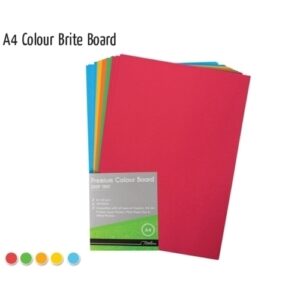 A4 Bright Board Assorted - PKT 100