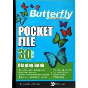 A4 30 Pocket Display File - Butterfly