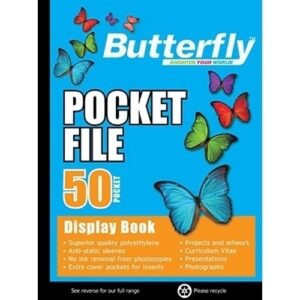 A4 50 Pocket Display File - Butterfly